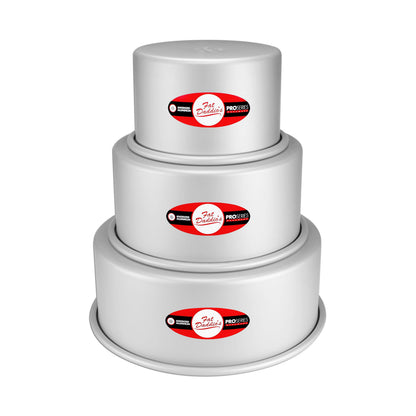 Fat Daddio's Anodized Aluminum Round Cake Pans, 2 Piece Set, 8 x 2 Inch