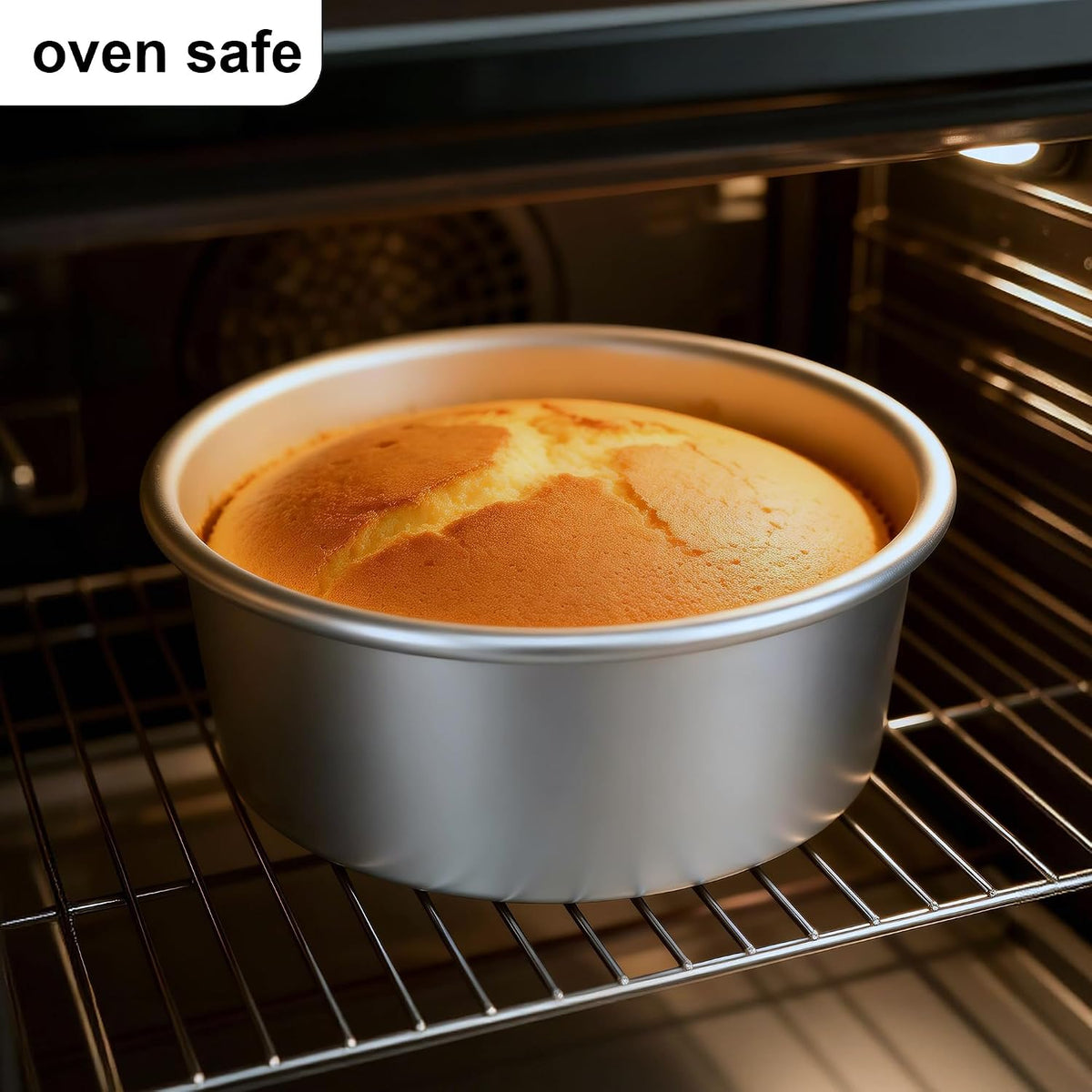 6 Inch Cake Pans Set of 4, Nonstick Aluminum Pans with 100 Parchment Paper