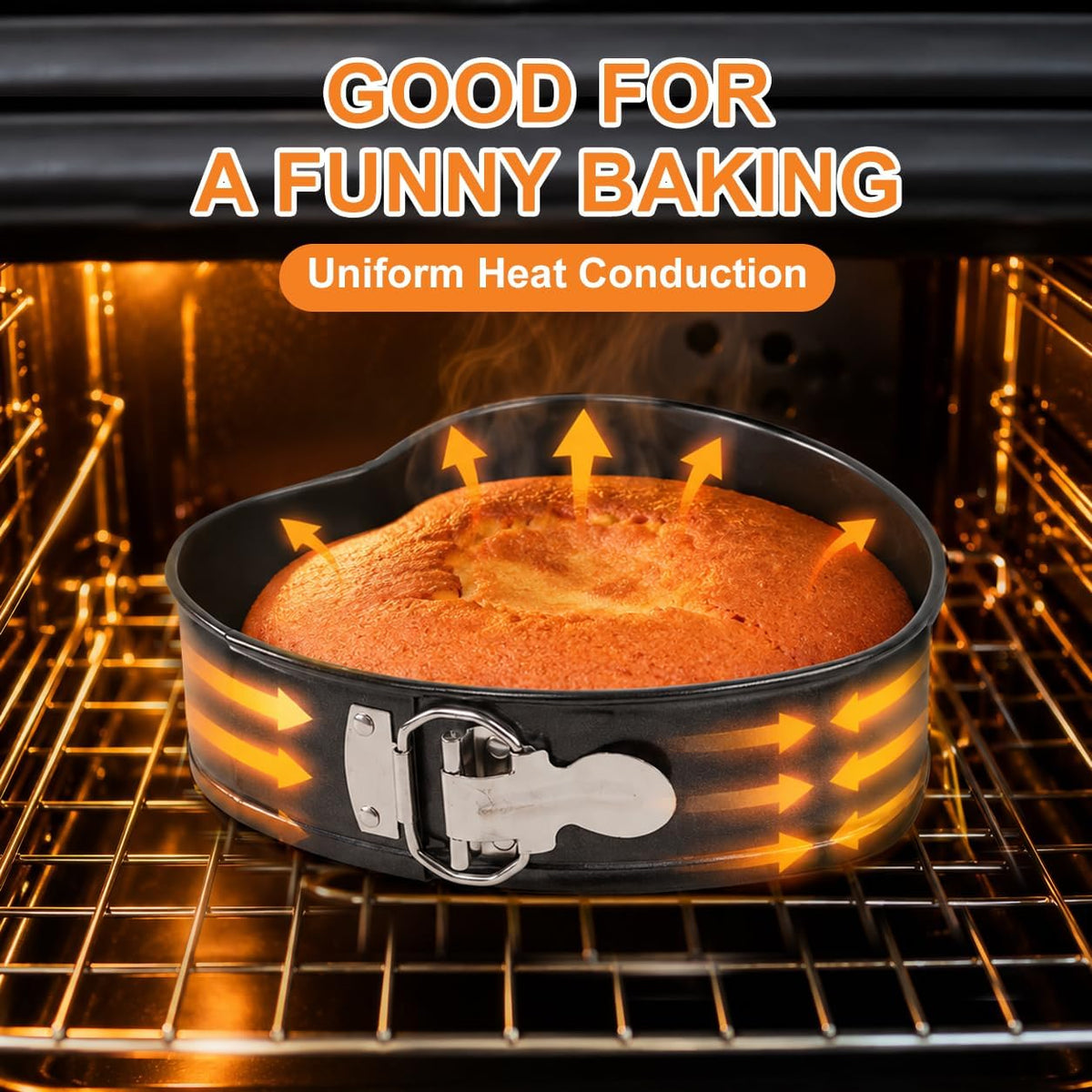 4" 7" 9" Springform Pan Set of 3, Non-Stick Heart Shaped Cake Pans, Leakproof Cheesecake Pans with Removable Bottom & Quick Release Latch for Baking, Birthday & Wedding