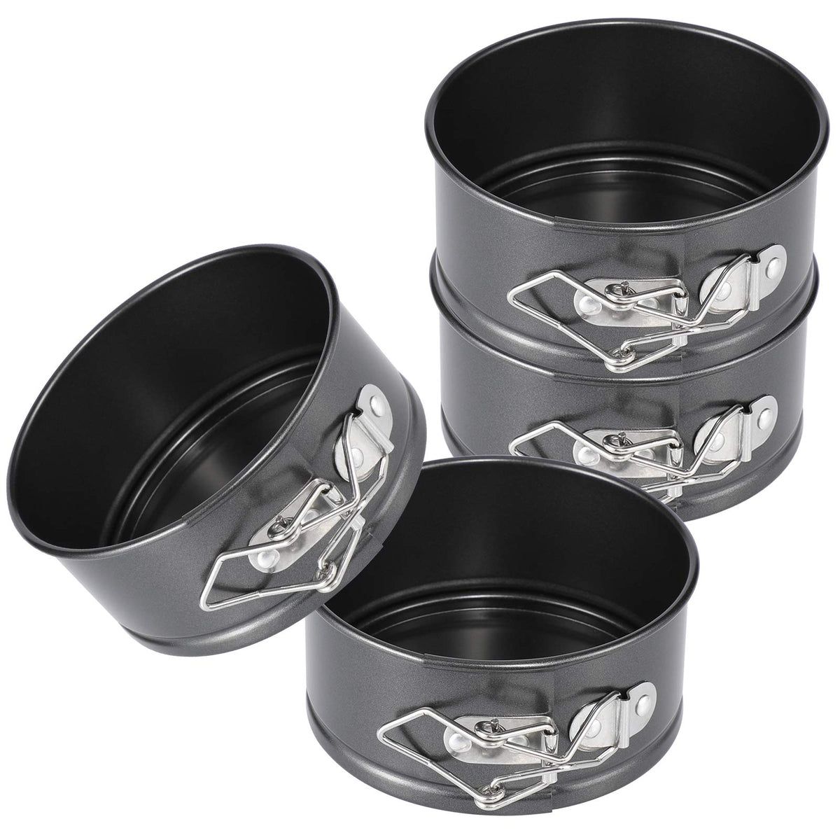 HIWARE Springform Pan Set of 3 Non-stick Leakproof Round Cake Pan Set Includes 3 Pieces 6" 8" 10"