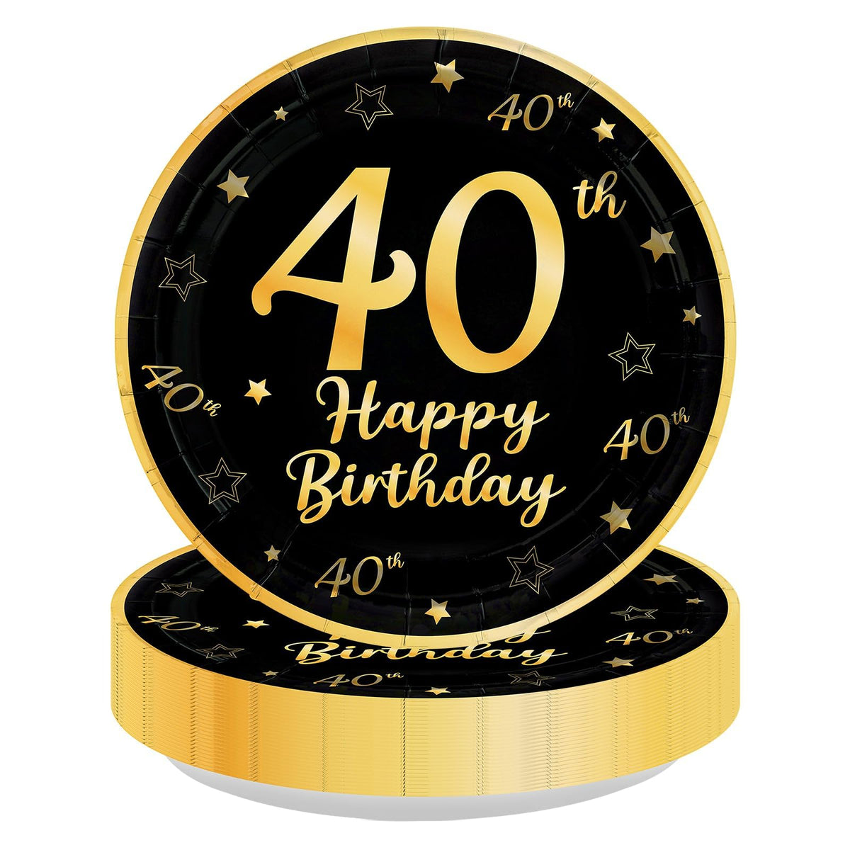 50Pcs Pizza Paper Plates 9" Pizza Birthday Heavy Duty Paper Plates