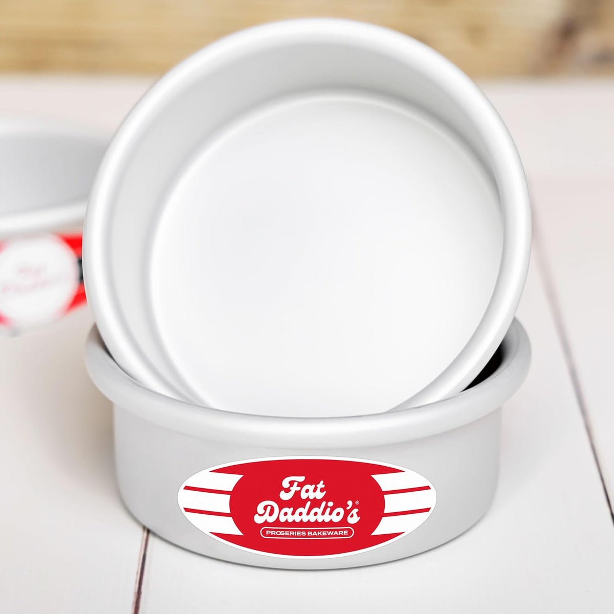 Fat Daddio's Anodized Aluminum Round Cake Pans, 2 Piece Set, 9 x 2 Inch