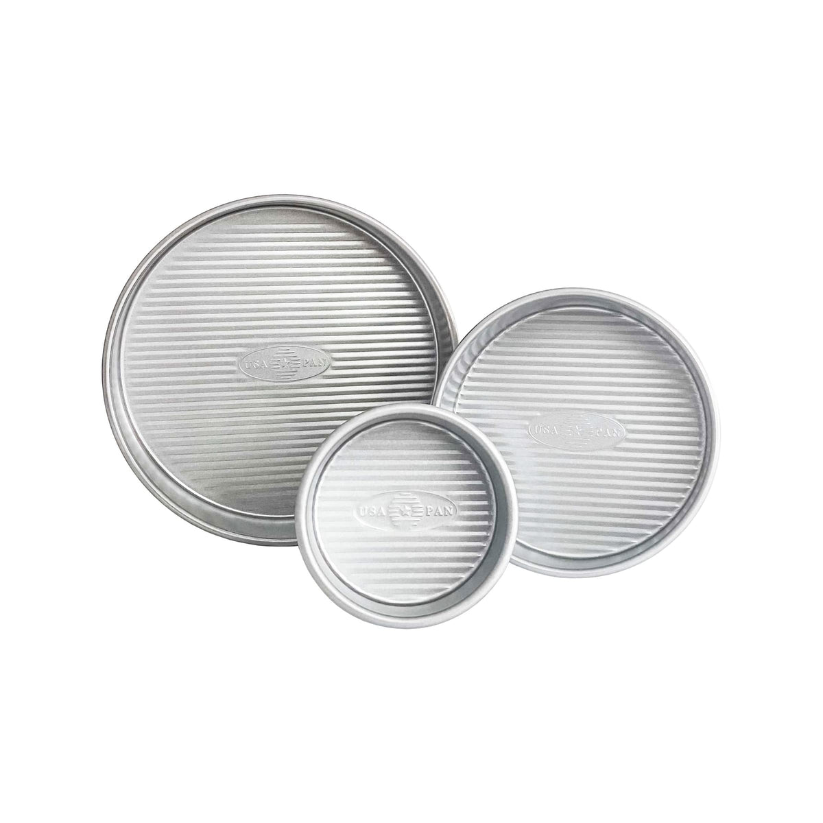 USA Pan Bakeware Round Cake Pan, 9 inch, Nonstick & Quick Release Coating, Made in the USA from Aluminized Steel, Set of 2