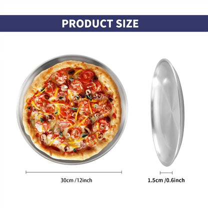10 Pack 12 inch Stainless Steel Pizza Pan, Non Stick