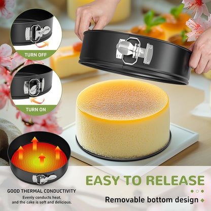 ZeroPone 9 Inch Springform Pan with Removable Bottom