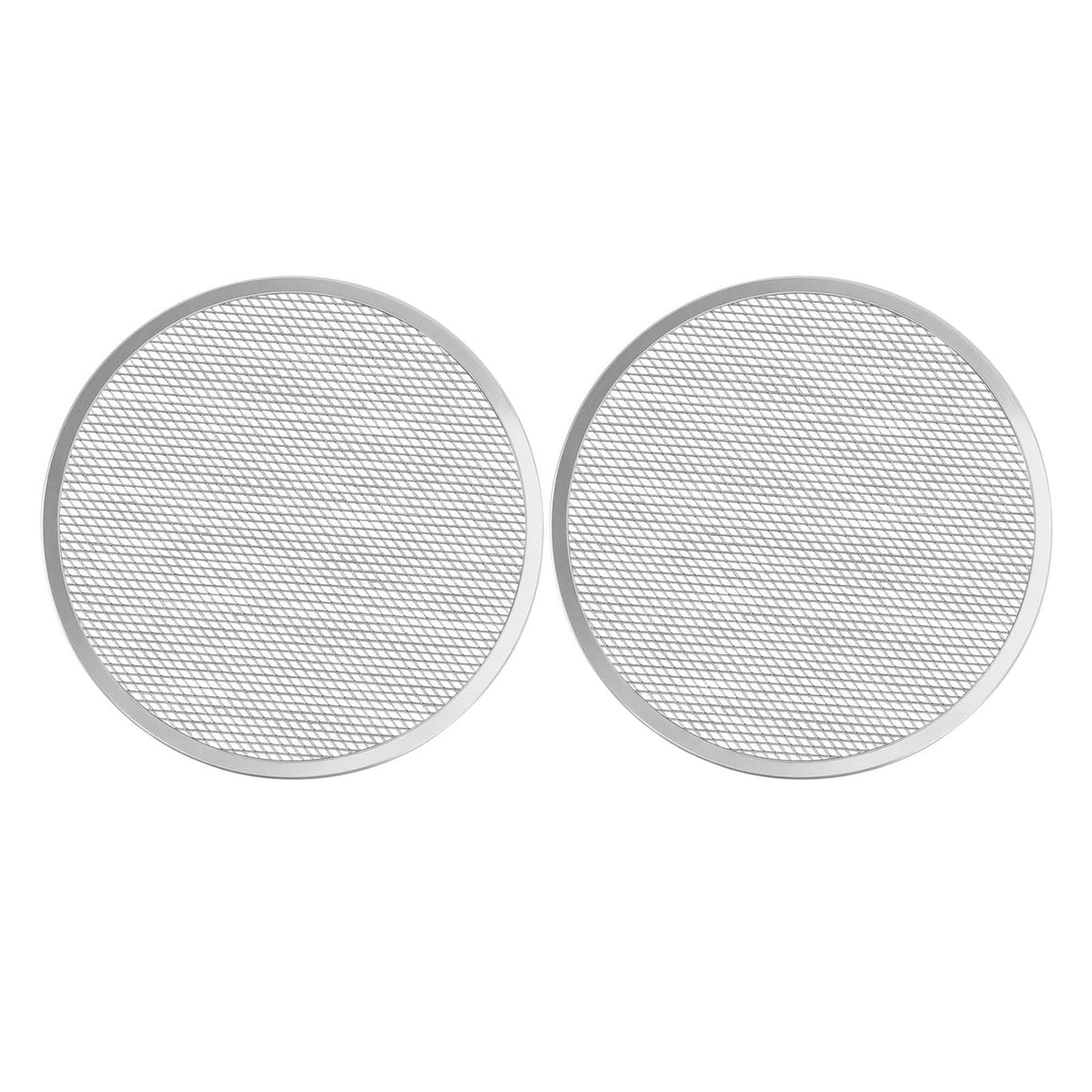 Pizza Screen 11 x 16 Inch 2 Pack Rectangular Aluminum Pizza Pan Restaurant-Grade Flatbread Screen Pizza Crisper Pan,Oven-Safe