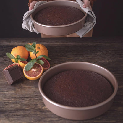 HAPPIELS 9 inch Raund Cake Pan 2 Pack Nonstick, PFOA & BPA Free