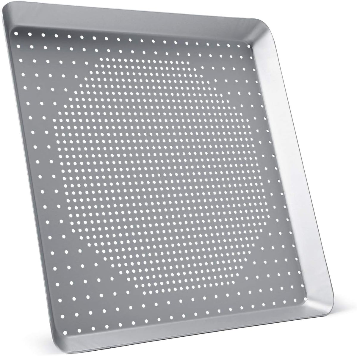 Beasea Square Pizza Pan for Oven, 11.8 Inch Pizza Pan with Holes Aluminum Alloy Pizza Oven Tray Pizza Crisper Pan Pizza Baking Tray Bakeware for Home Restaurant Kitchen
