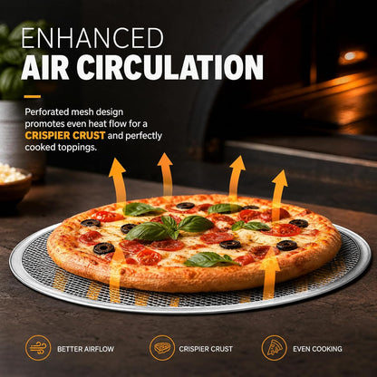 Tosnail 2 Pack Aluminum Pizza Screen, 12 Inches