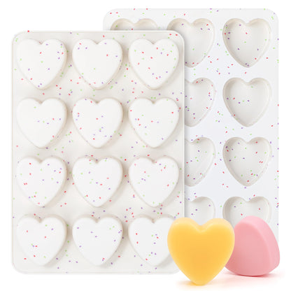 10 Inch Heart Shaped Cake Pans Silicone for Baking, 2 Pcs