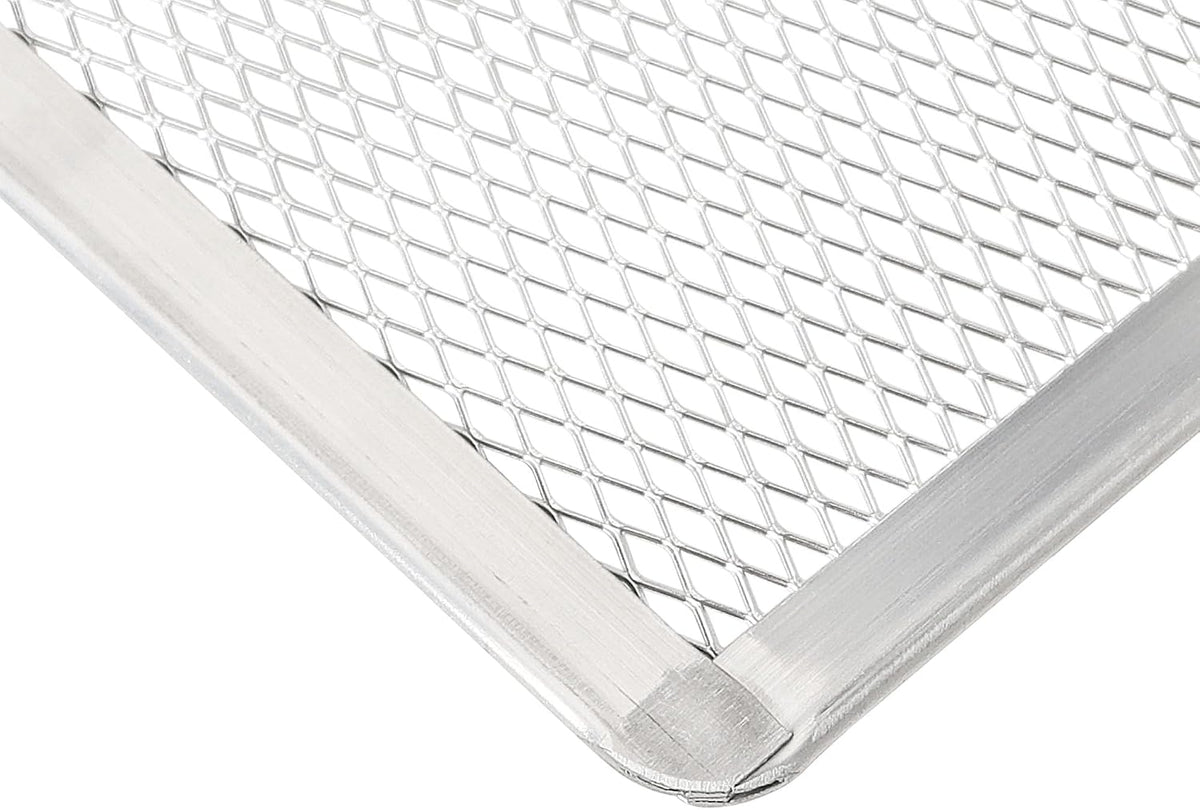 Pizza Screen 11 x 16 Inch 2 Pack Rectangular Aluminum Pizza Pan Restaurant-Grade Flatbread Screen Pizza Crisper Pan,Oven-Safe