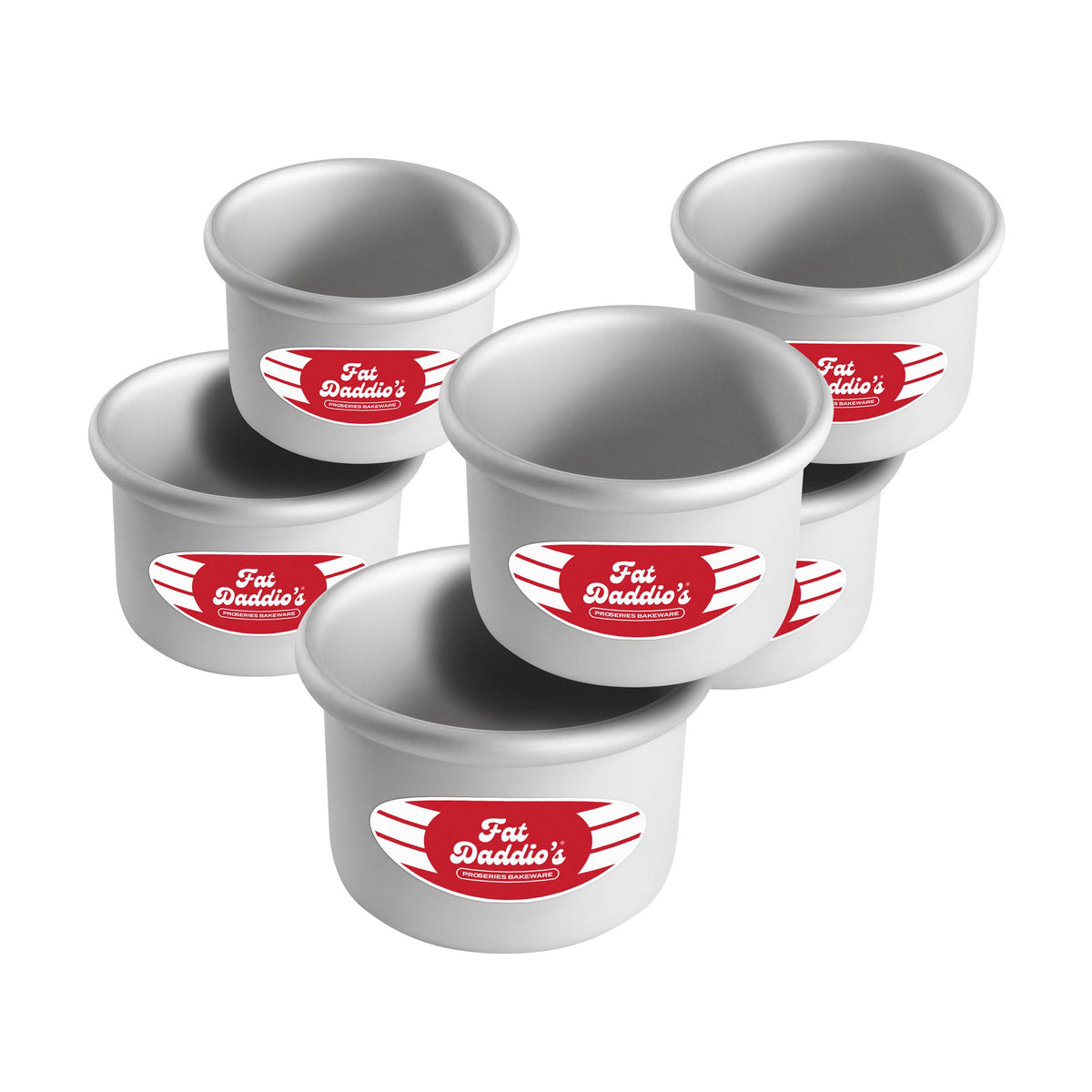 Fat Daddio's Anodized Aluminum Round Cake Pans, 2 Piece Set, 8 x 2 Inch