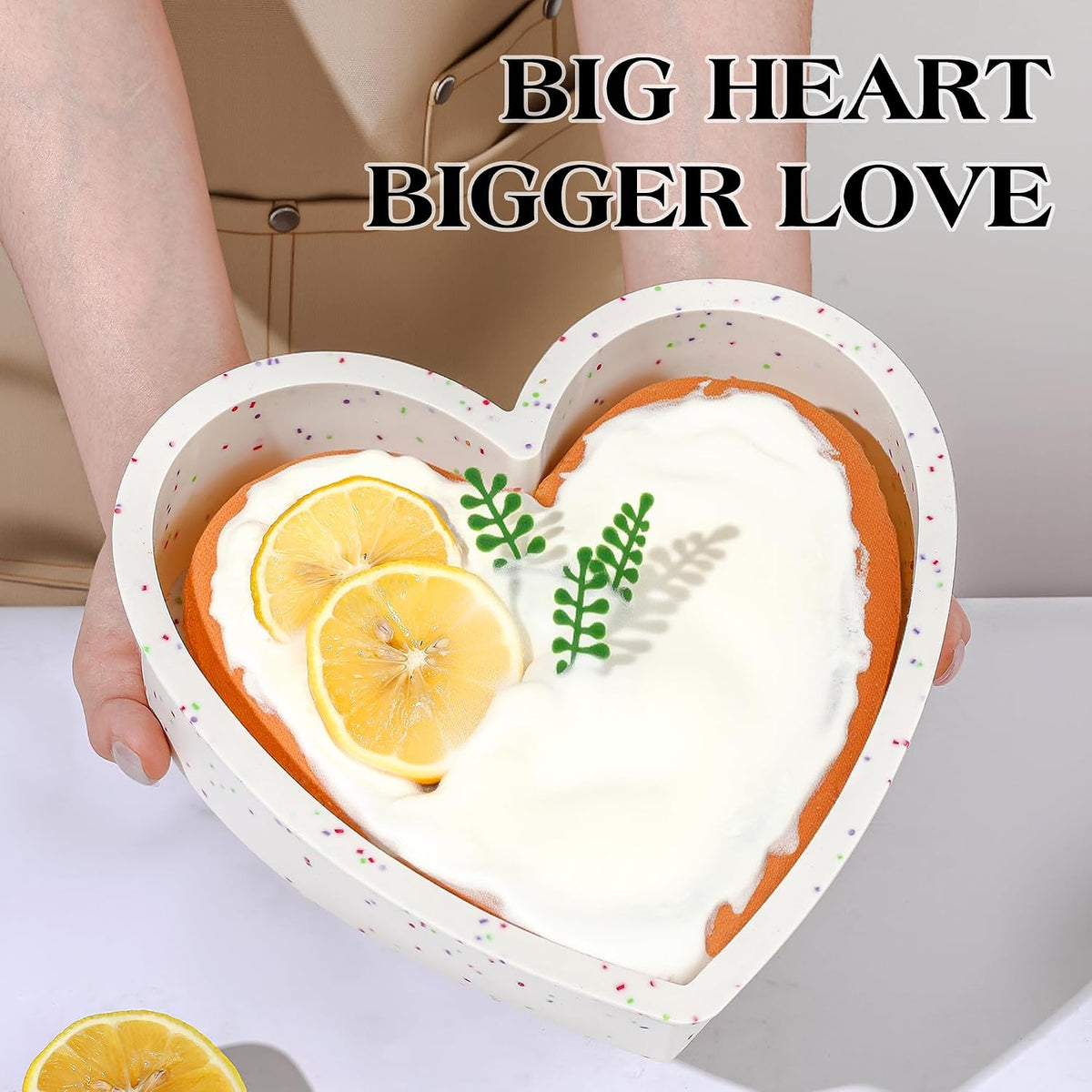 8 Inch Heart Shaped Cake Pans for Baking, Set of 3