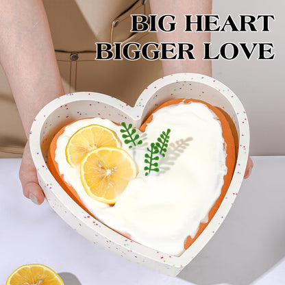 8 Inch Heart Shaped Cake Pans for Baking, Set of 3