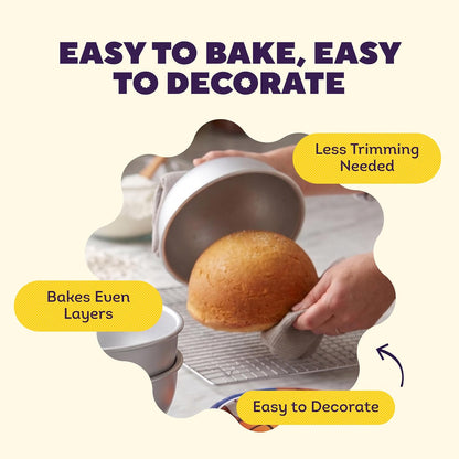 Wilton Aluminum 3D Sports Ball Cake Pan Set, Made Without PFAS
