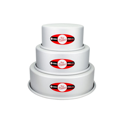 Fat Daddio's Anodized Aluminum Round Cake Pans, 2 Piece Set, 9 x 2 Inch