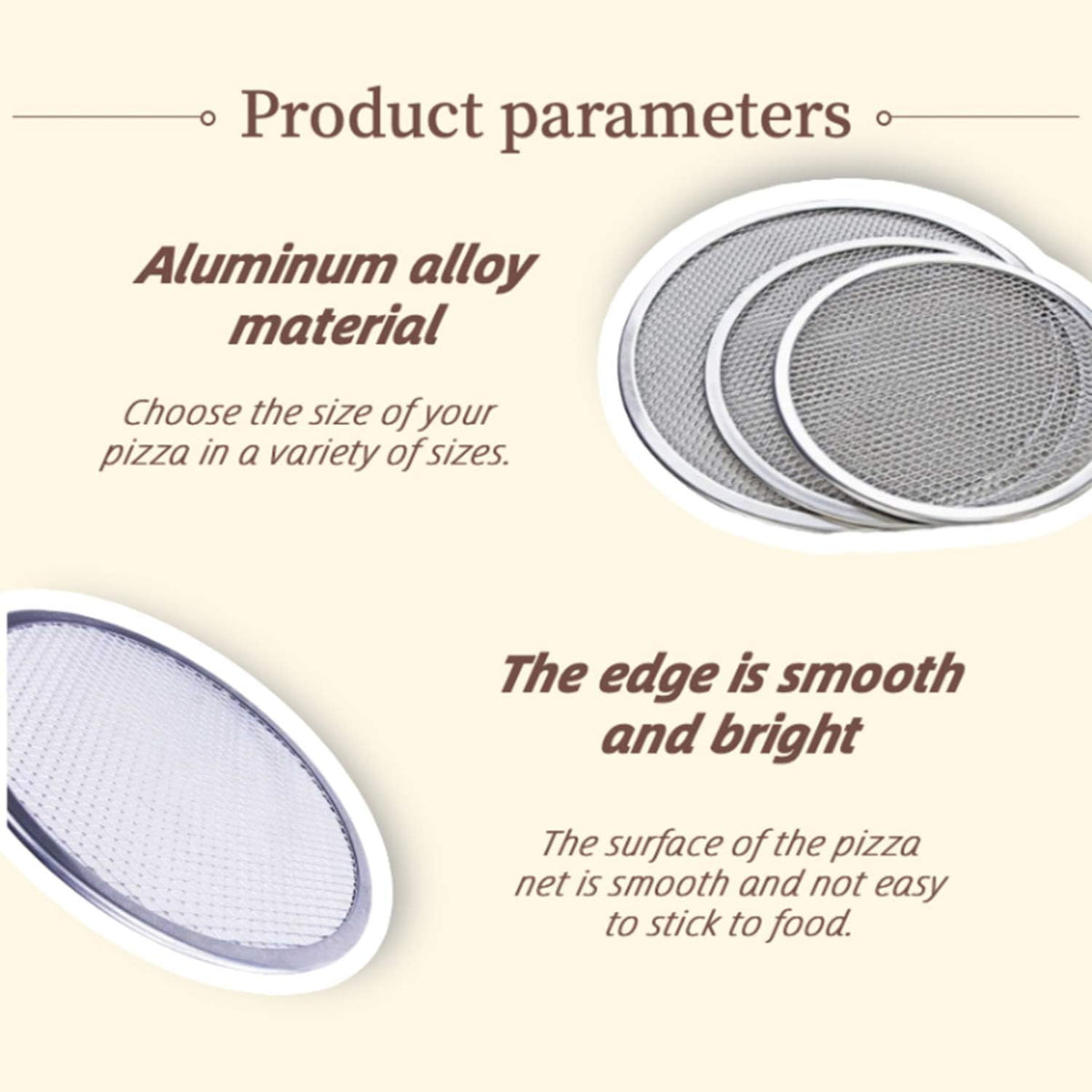 6Pcs 12 Inch Pizza Screen,Seamless Aluminum Pizza Screen,Pizza Pan For Oven