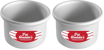 Fat Daddio's Anodized Aluminum Round Cake Pans, 2 Piece Set, 9 x 2 Inch