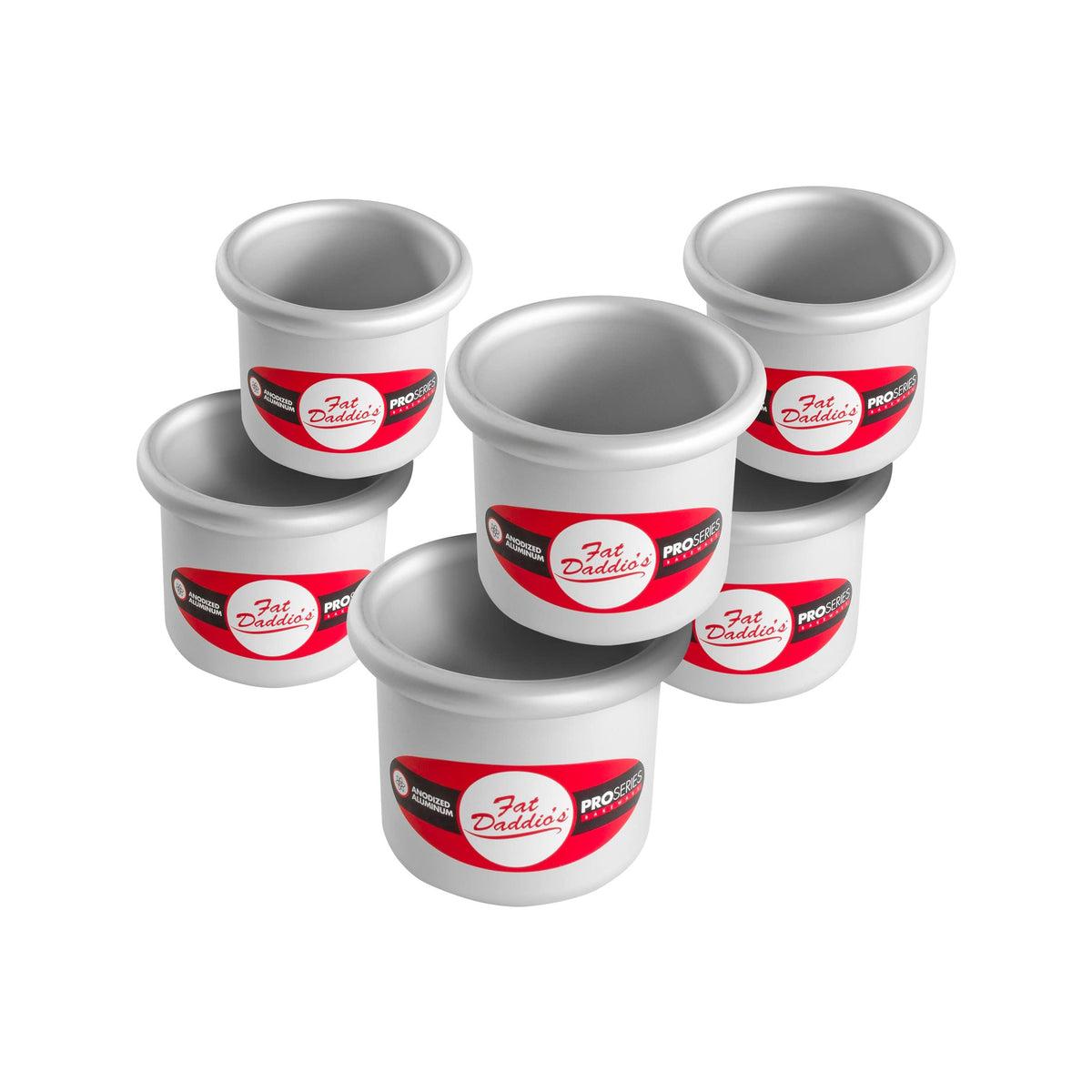 Fat Daddio's Anodized Aluminum Round Cake Pans, 2 Piece Set, 9 x 2 Inch