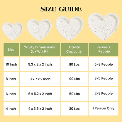 10 Inch Heart Shaped Cake Pans Silicone for Baking, 2 Pcs