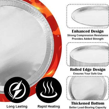 Kifmurase 16PCS Round Disposable Foil Pizza Pans, 12 Inch Focaccia Pan Large Serving Trays for Cake Bread, Large Size Chocolate Chip Cookie Cake Aluminum Tin for Freezer & Oven