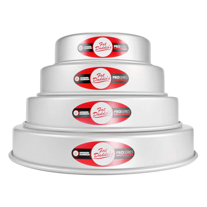 Fat Daddio's Anodized Aluminum Round Cake Pans, 2 Piece Set, 9 x 2 Inch