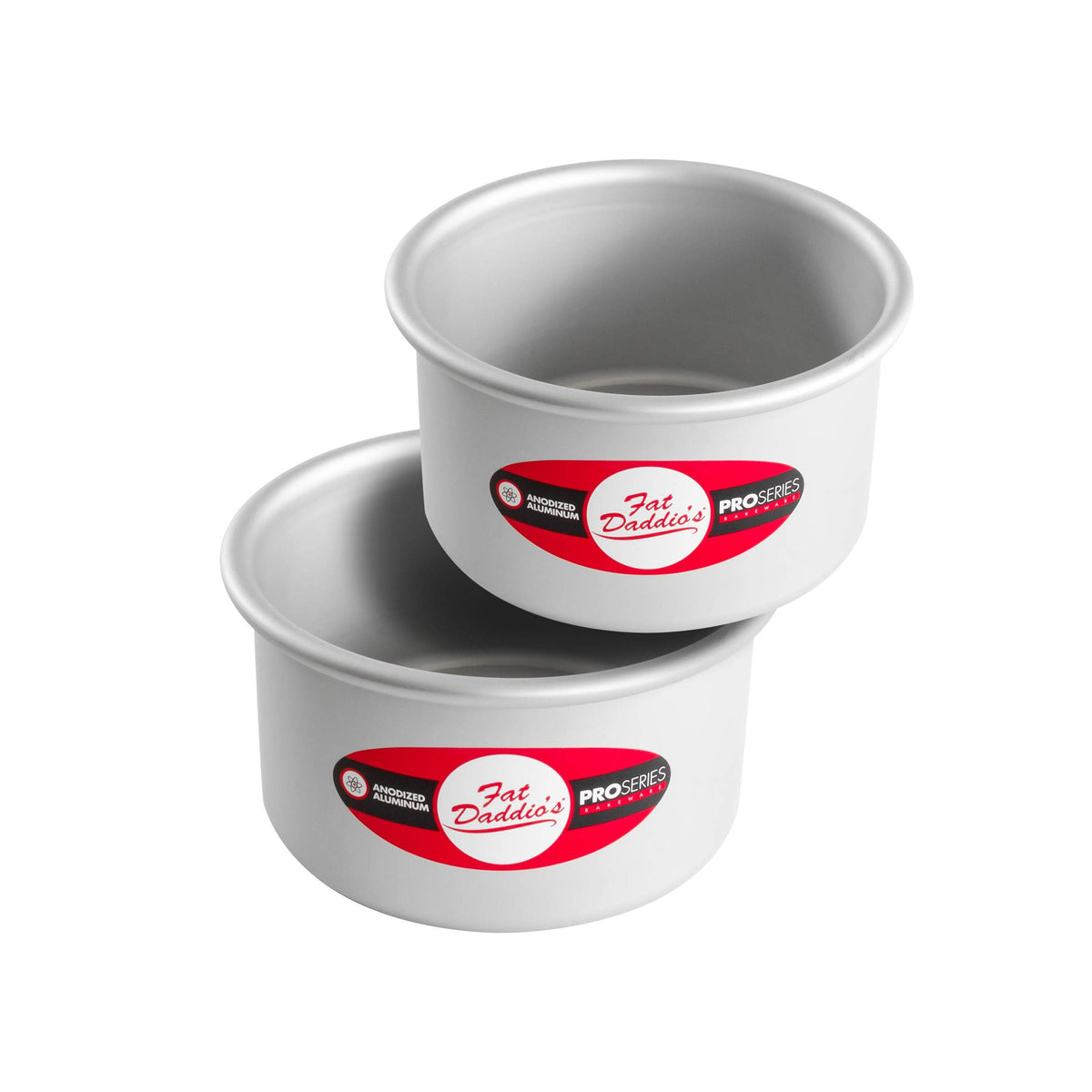 Fat Daddio's Anodized Aluminum Round Cake Pans, 2 Piece Set, 9 x 2 Inch