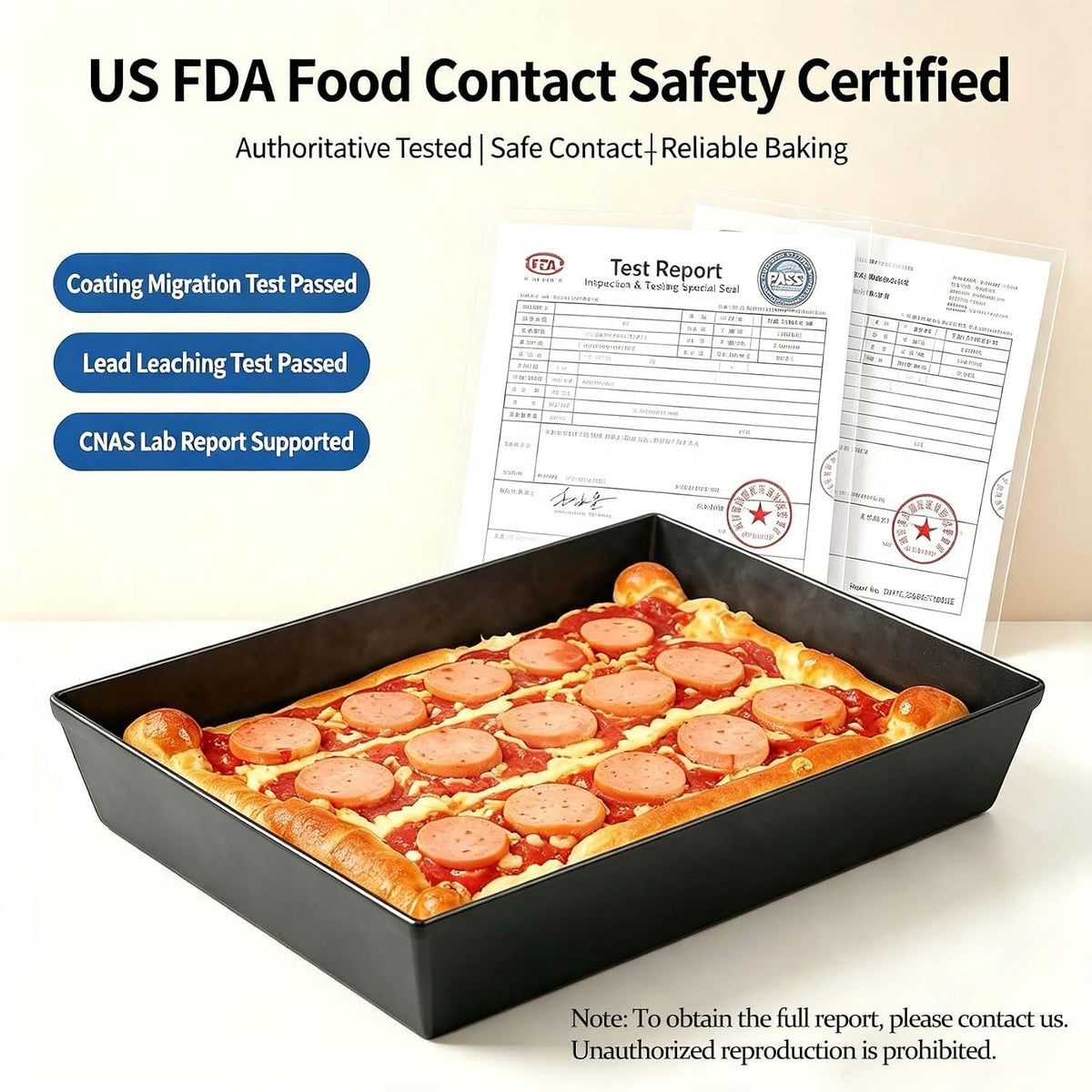 Detroit Style Pizza Pan 10x14x2.5 (Non-Stick, BPA & PFOA Free) Heat-Resistant Up to 500°F, Pre-Seasoned Authentic Hard Anodized Detroit Deep Dish Pizza Pan, Five-Year Free -Replacement