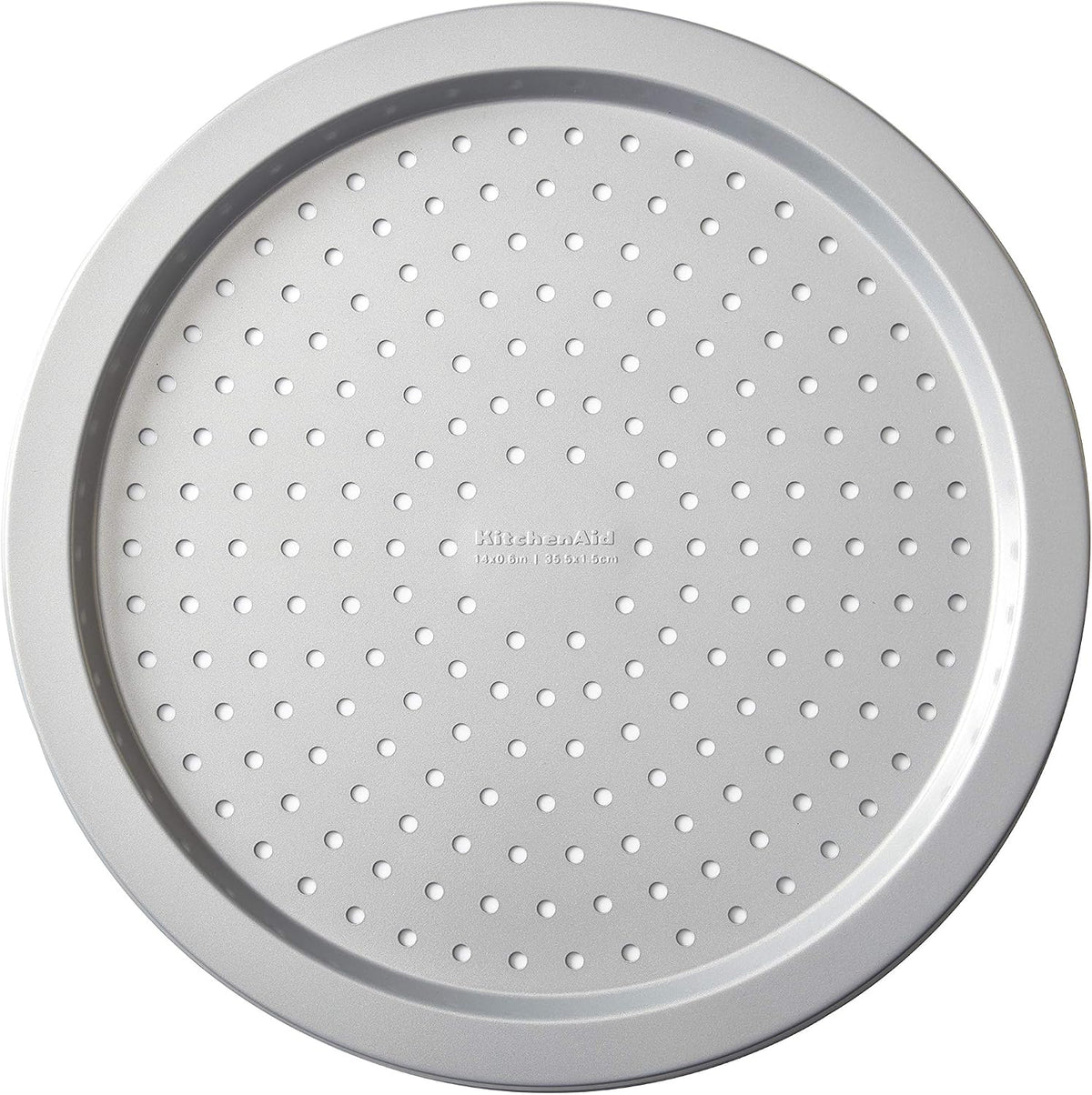 KitchenAid Nonstick Aluminized Steel Pizza Crisper, 14-Inch, Silver