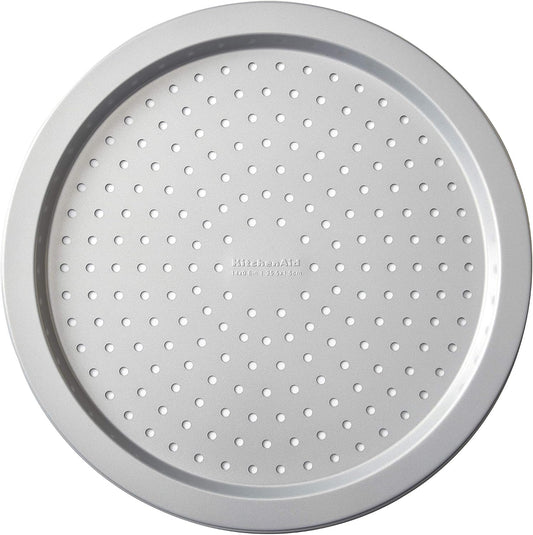 KitchenAid Nonstick Aluminized Steel Pizza Crisper, 14-Inch, Silver