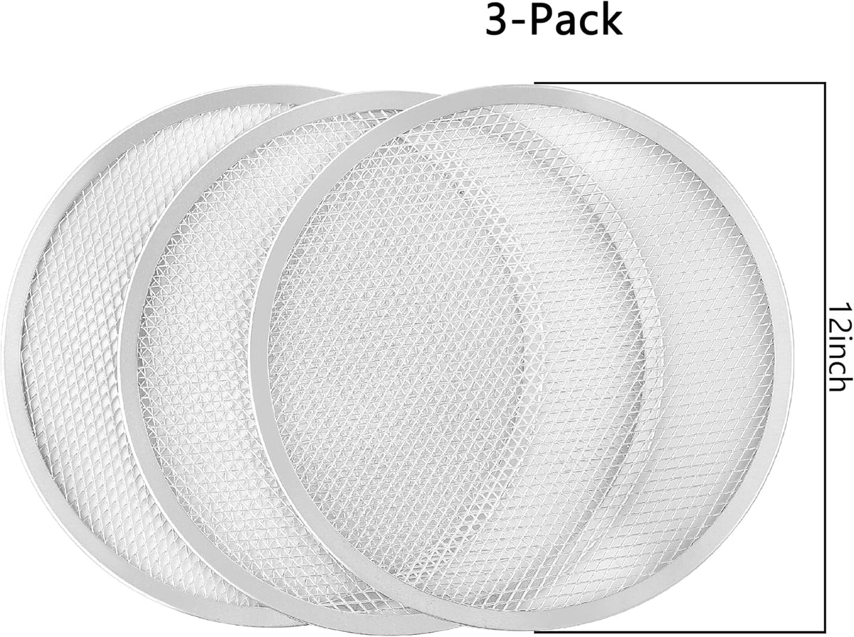 12 Inch Pizza Screen, Aluminum Mesh Pizza Pan for Oven for Crispy Crust