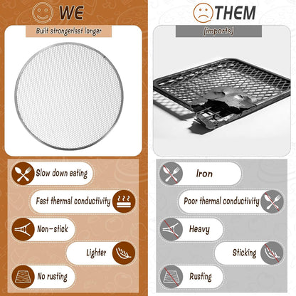 3 Pcs Pizza Screen, 14 Inch Pizza Pan for Oven, Nonstick Pizza Tray for Oven, Dishwasher Safe(3 PCS 14 inch)