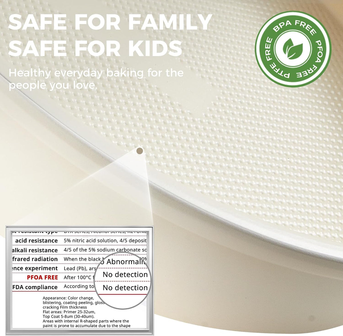 HONGBAKE Ceramic Nonstick 9” Round Cake Pans, Heavy-Duty Aluminized Steel
