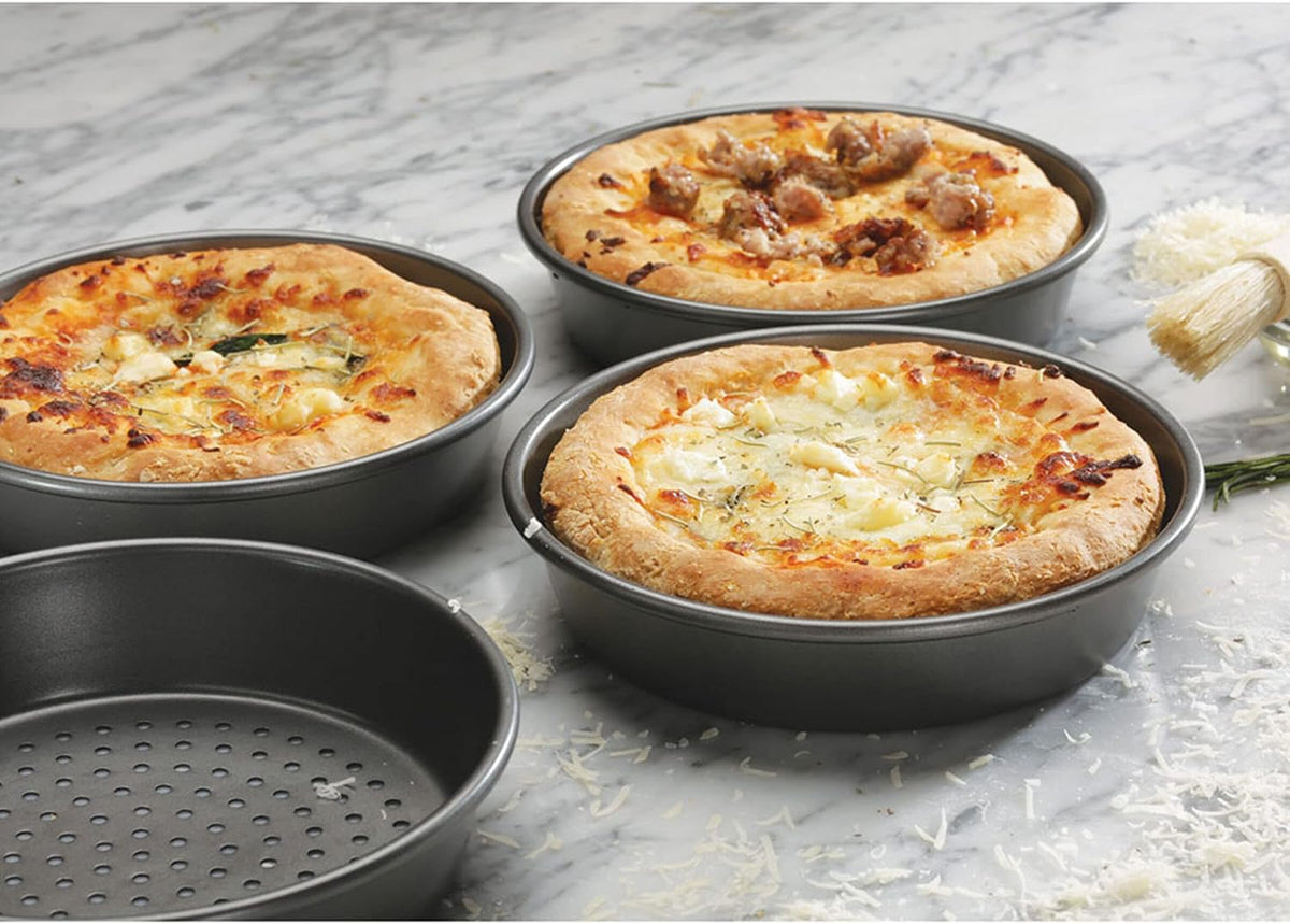 Chicago Metallic Deep Dish Pizza Pan Set - 7 Inch