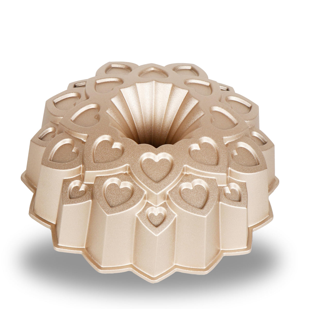 Baker's Secret Nonstick Fluted Cake Pan, Perfect for Fluted Cakes, Die Cast Aluminum Cake Pans, 2 Layers Non-stick Coating For Easy Release, Fluted Cake Pans - (Amour)