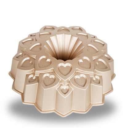 Baker's Secret Nonstick Fluted Cake Pan, Perfect for Fluted Cakes, Die Cast Aluminum Cake Pans, 2 Layers Non-stick Coating For Easy Release, Fluted Cake Pans - (Amour)