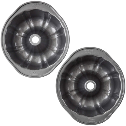 Wilton Gold Non-Stick Fluted Tube Cake Pan, Made Without PFAS, 9.49 in