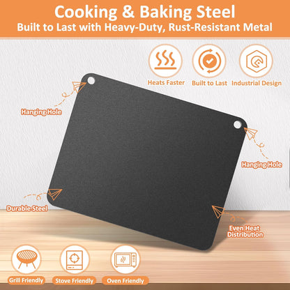 16"x13.4" Baking Steel Pizza Steel for Oven & Grill, Better than Stone