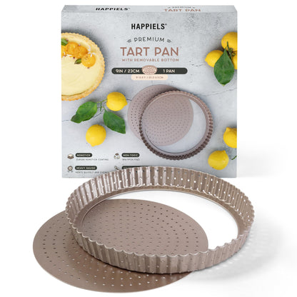 HAPPIELS 9 inch Raund Cake Pan 2 Pack Nonstick, PFOA & BPA Free
