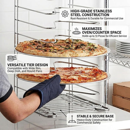 18 Inch Aluminum Pizza Pan with Wide Rim – Heavy Duty 18 Gauge Restaurant Grade Pizza Tray for Baking, Serving & Commercial Kitchens, Oven Safe Round Pizza Pan (Pack of 2)