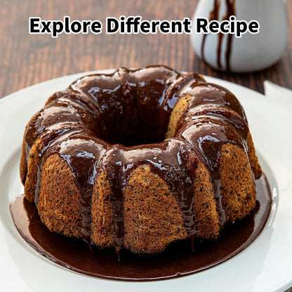 Novery 9.5" Non-Stick Carbon Steel Fluted Tube Cake Pan
