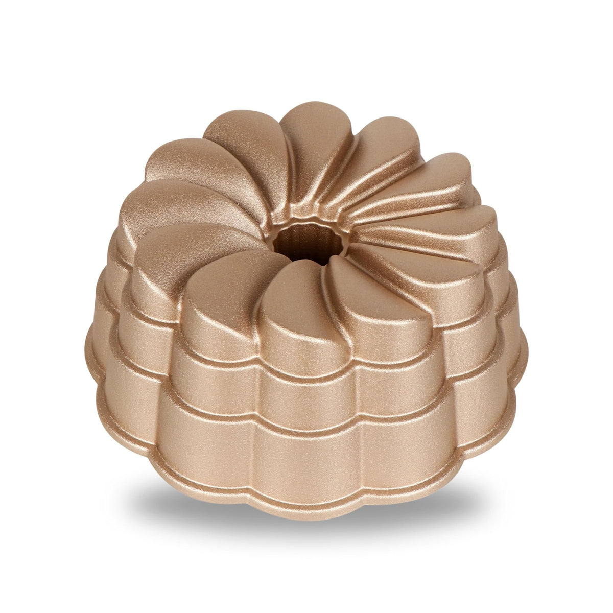 Baker's Secret Nonstick Fluted Cake Pan, Perfect for Fluted Cakes, Die Cast Aluminum Cake Pans, 2 Layers Non-stick Coating For Easy Release, Fluted Cake Pans - (Amour)