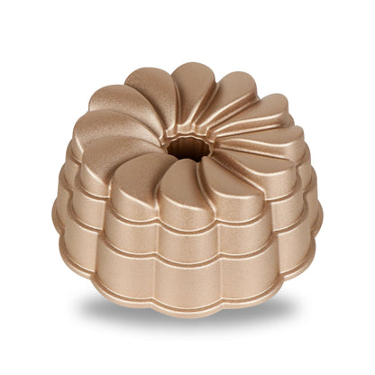 Baker's Secret Nonstick Fluted Cake Pan, Perfect for Fluted Cakes, Die Cast Aluminum Cake Pans, 2 Layers Non-stick Coating For Easy Release, Fluted Cake Pans - (Amour)