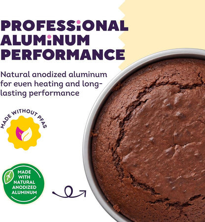 Wilton Aluminum Round Cake Pan, Made Without PFAS, 8 x 3 in
