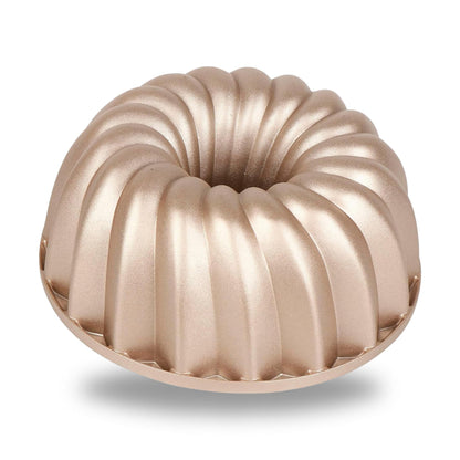 Baker's Secret Nonstick Fluted Cake Pan, Perfect for Fluted Cakes, Die Cast Aluminum Cake Pans, 2 Layers Non-stick Coating For Easy Release, Fluted Cake Pans - (Amour)