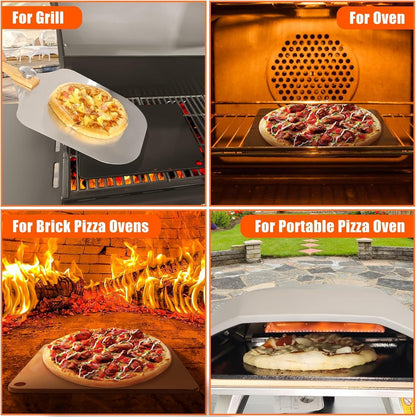 Hisencn 16 x16 Inch Square Pizza Steel Set for Oven and Grill
