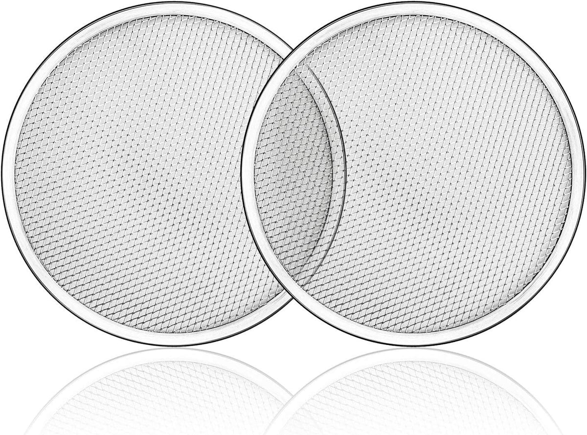 Tosnail 2 Pack Aluminum Pizza Screen, 12 Inches