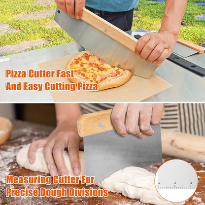 Hisencn 16 x16 Inch Square Pizza Steel Set for Oven and Grill