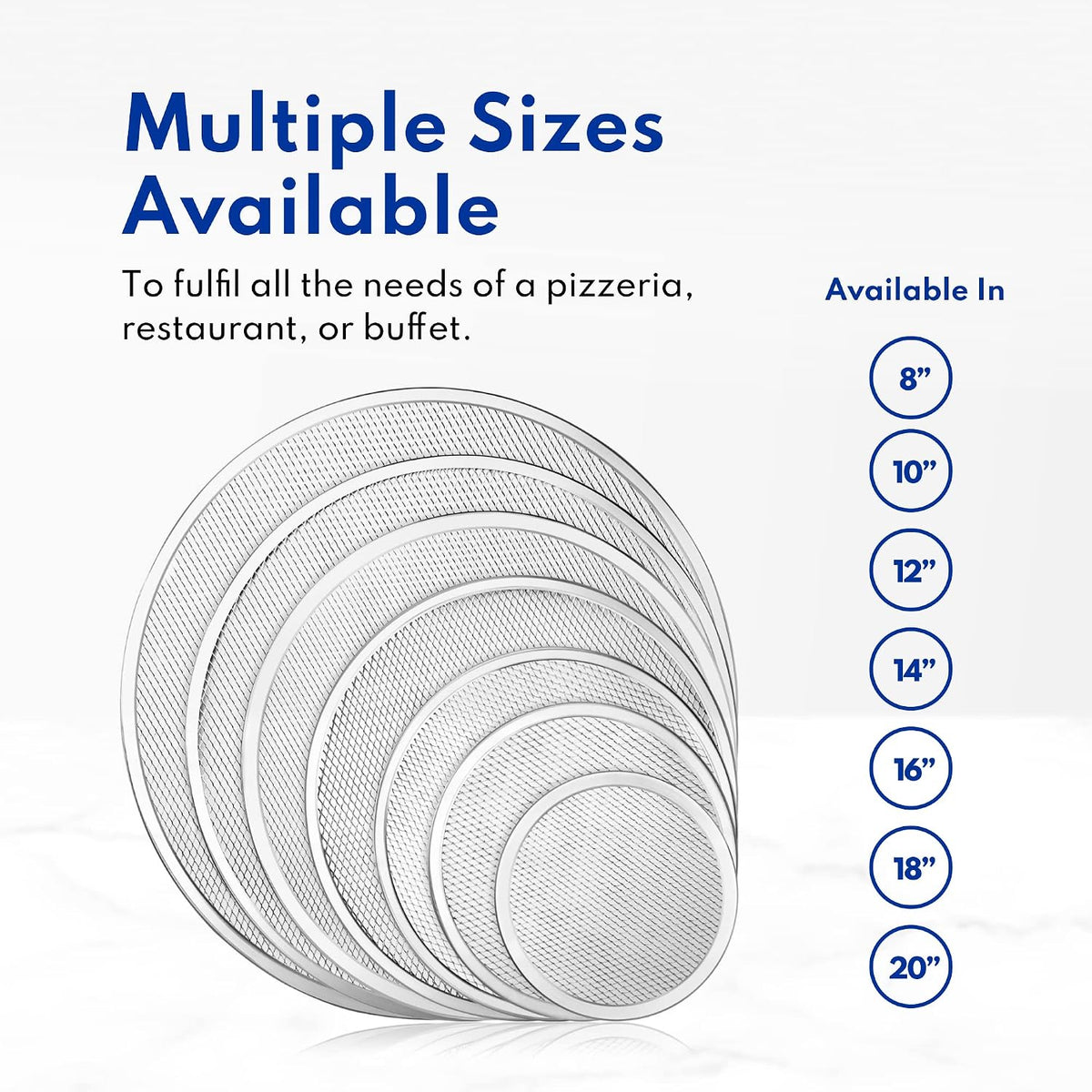 New Star Foodservice Restaurant-Grade Seamless Aluminum Pizza Baking Screen, 10 Inch