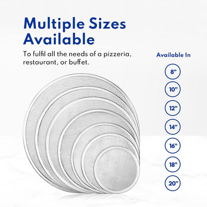 New Star Foodservice Restaurant-Grade Seamless Aluminum Pizza Baking Screen, 10 Inch